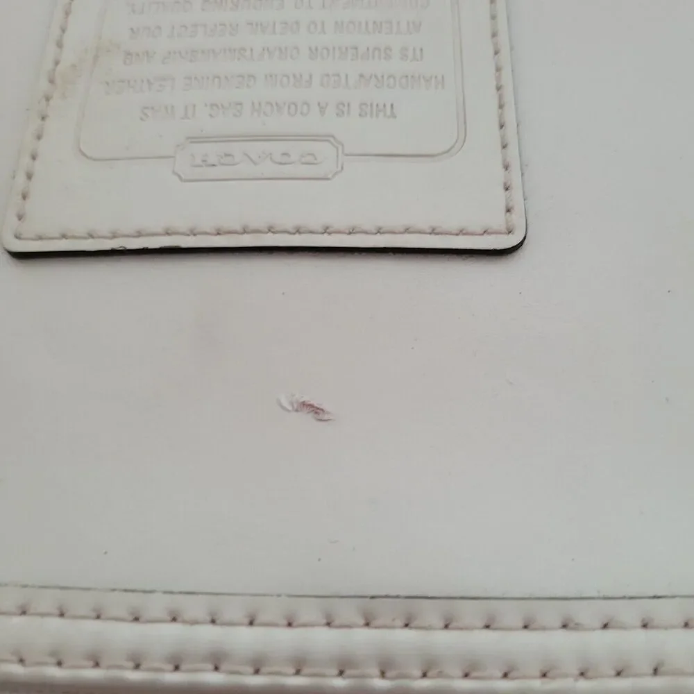 Coach Wallet Corner Wristlet Leather Light Metalic Pink Small Zippy Pouch Patch‎